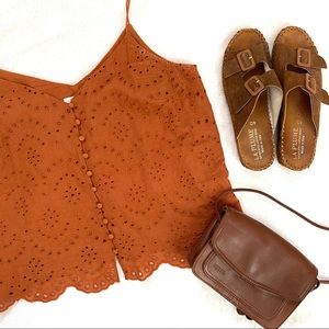Maurices Orange Lace Tank